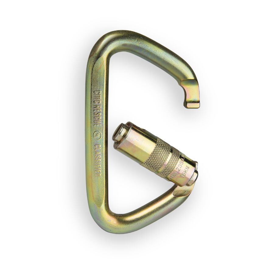 NFPA Large D Carabiner - Twist Lock (Black)